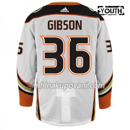 Anaheim Ducks Dresy JOHN GIBSON 36 Adidas Bílá Authentic - Dětské Anaheim Ducks Dresy JOHN GIBSON 36 Adidas Bílá Authentic - Dětské